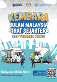 Poster Kembara Bulan Malaysia Sihat Sejahtera September 2023